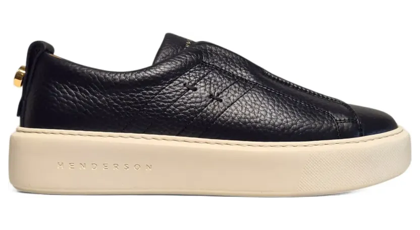 Henderson Baracco Slip-On-Sneakers aus Leder – Schwarz (TERRYG)