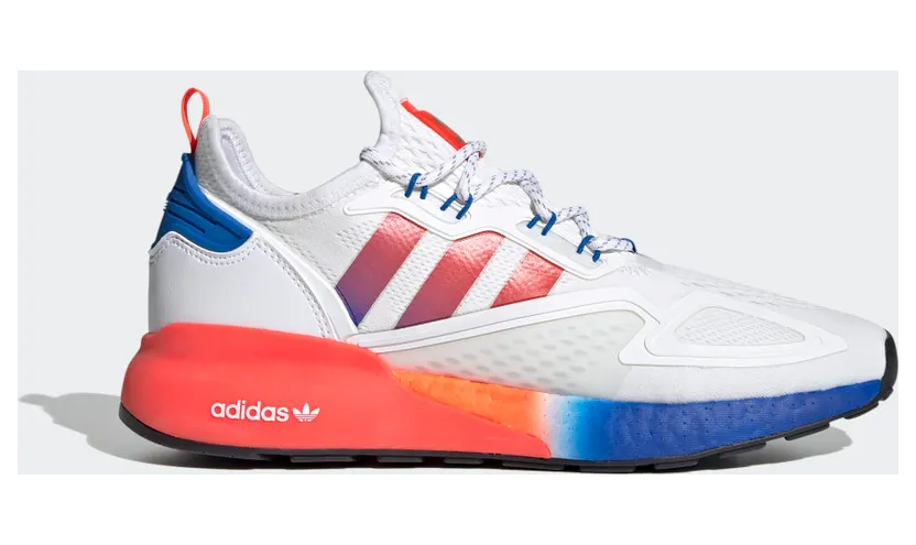 adidas ZX 2K Boost Cloud White / Solar Red / Blue (FV9996)