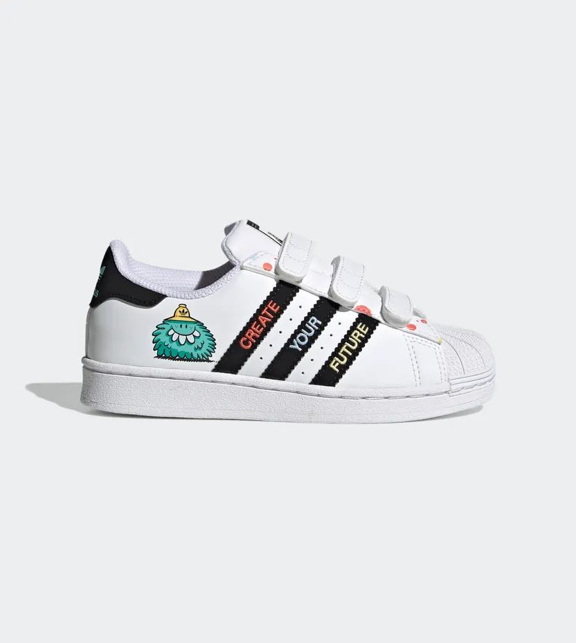 adidas SUPERSTAR CF C Cloud White / Core Black / Radiant Aqua (H05268)