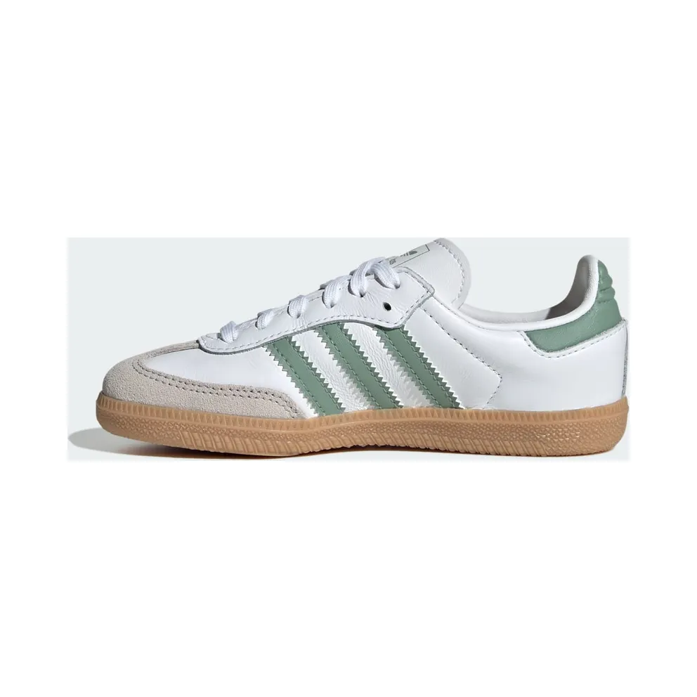 Adidas Samba OG Kids Cloud White / Silver Green / Gum (JP5483)