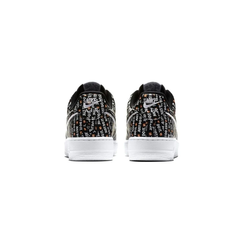 Nike Air Force 1 Low Just Do It Pack Black Black/Black-White-Total Orange (AO6296-001)