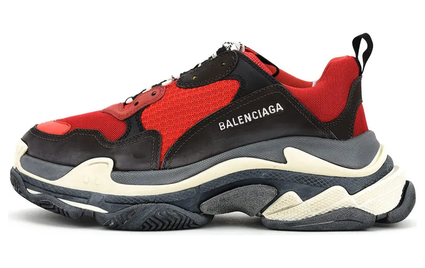 Balenciaga Triple S Red Black (Pre-Distressed)