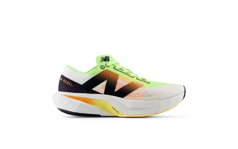 New Balance FuelCell Rebel v4 White Bleached Lime Glow (WFCXLA4)