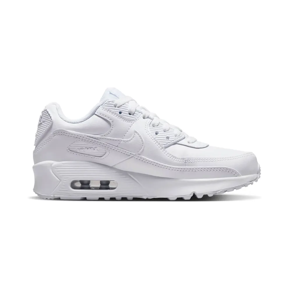 Nike Air Max 90 Recraft Triple White (GS) White/Metallic Silver-White-White (CD6864-100)