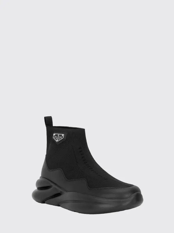 Philipp plein High-Top Slip-On Knit with Sock Ankle Black (UAFSUSC1080PTE120N0202)