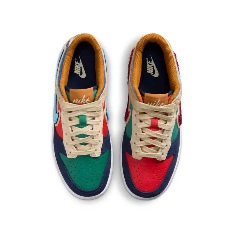 Nike Dunk Low GS “Midnight Navy / Speed Red / Green Noise” (IV6203-410)