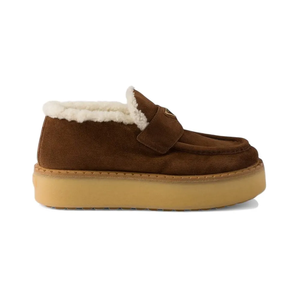Prada Suede Loafers Cacao Brown Sherling (1D717N_JFT_F0324_F_ZD50)