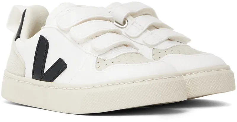 Veja Baby White & Black Vegan V-10 Velcro (CV0702565)
