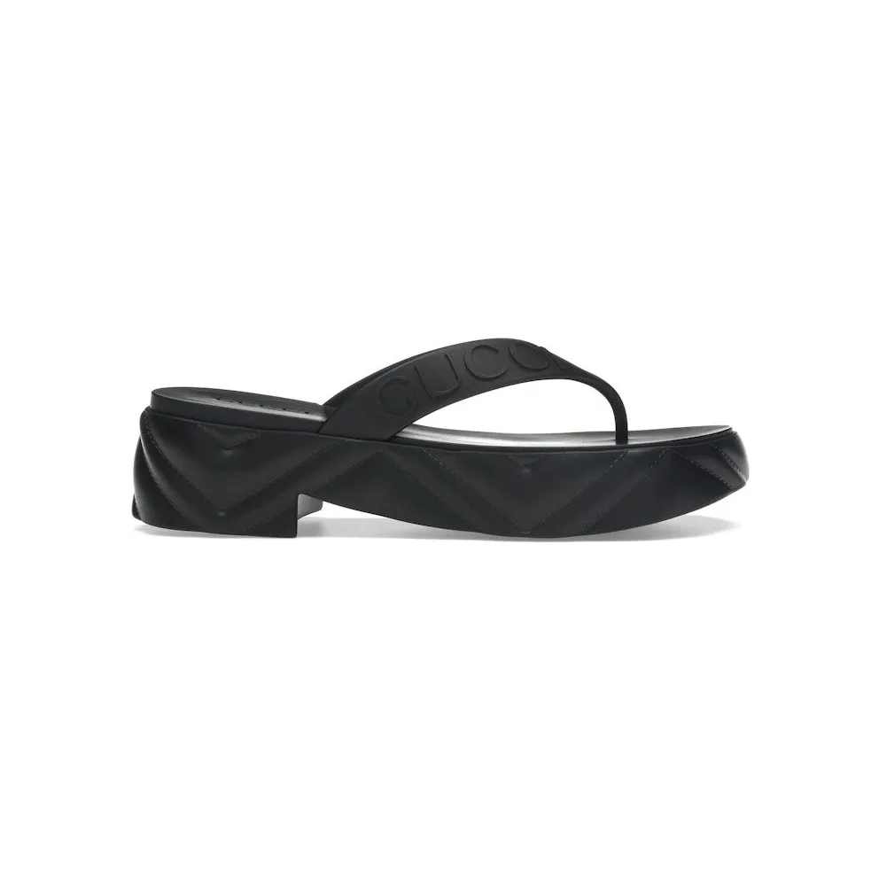 Gucci Thong Platform Sandal Black (746334 JFM00 1000)