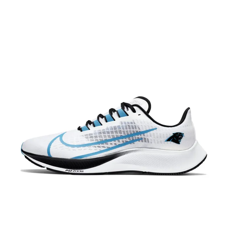 Nike Air Zoom Pegasus 37 Carolina Panthers White/Pure Platinum-Black-Tidal Blue (CZ5455-100)