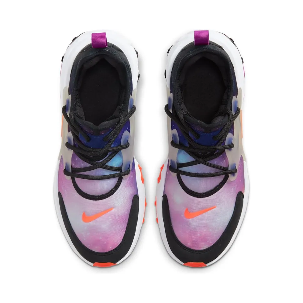 Nike React Presto Galaxy (GS) Black/Court Purple-Blue Fury-Total Orange (CT6624-002)
