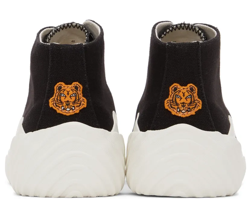 Kenzo White Tiger Crest High-Top Sneakers (FB65SN440F50) (4)