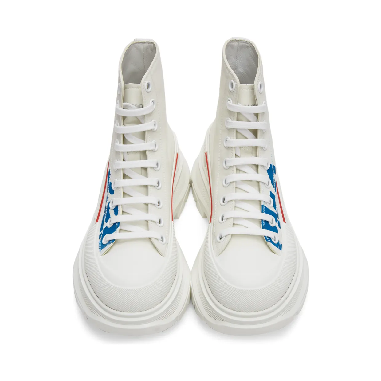 Alexander McQueen White Tread Slick High Sneakers (682420W4RQ9) (5)