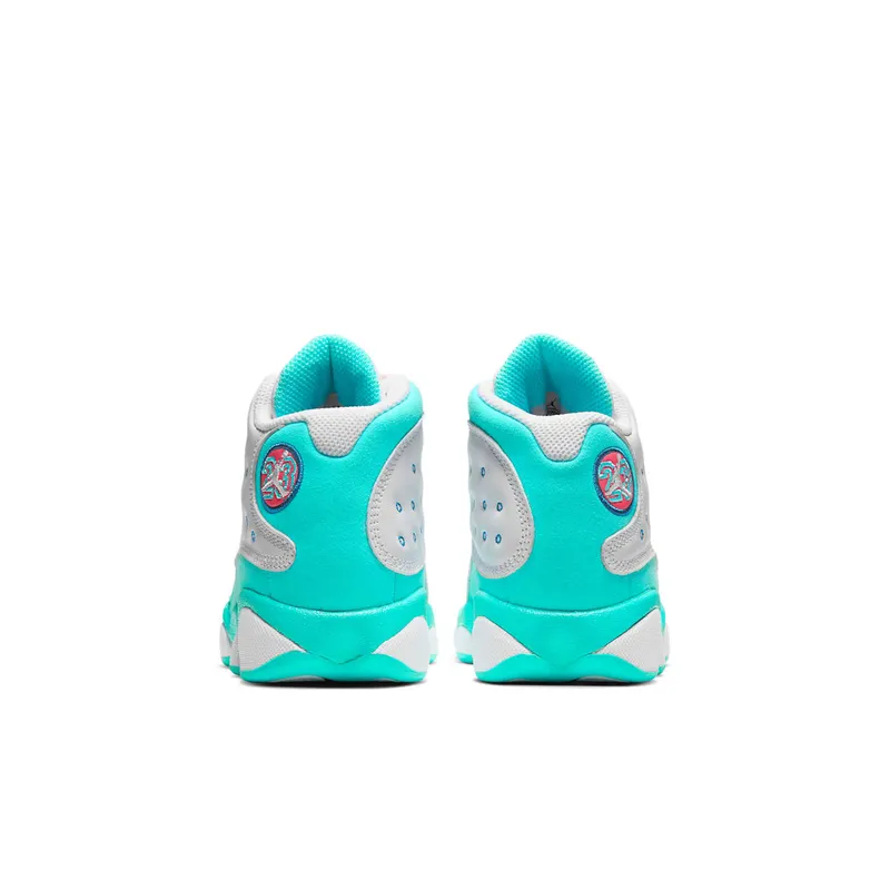 Jordan 13 Retro White Soar Green Pink (PS) White/Soar-Green-Pink (439669-100)