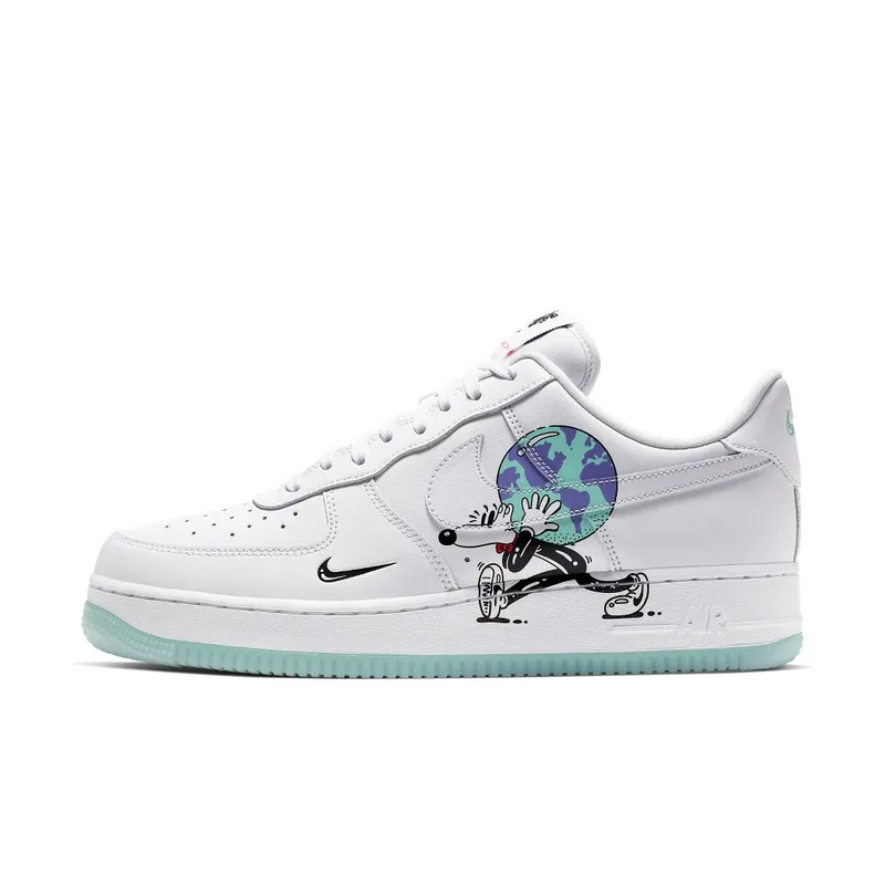 Nike Air Force 1 Flyleather Steve Harrington Earth Day (2019) White/White-White (CI5545-100)