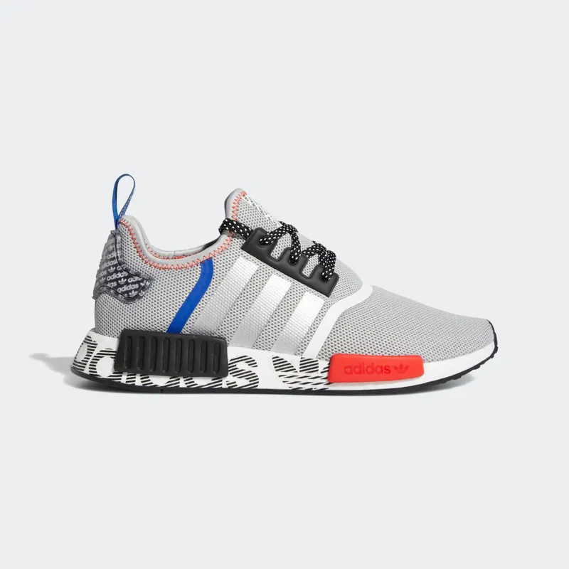Adidas NMD_R1 Logo Print Grey/Black/Red (FV5217)