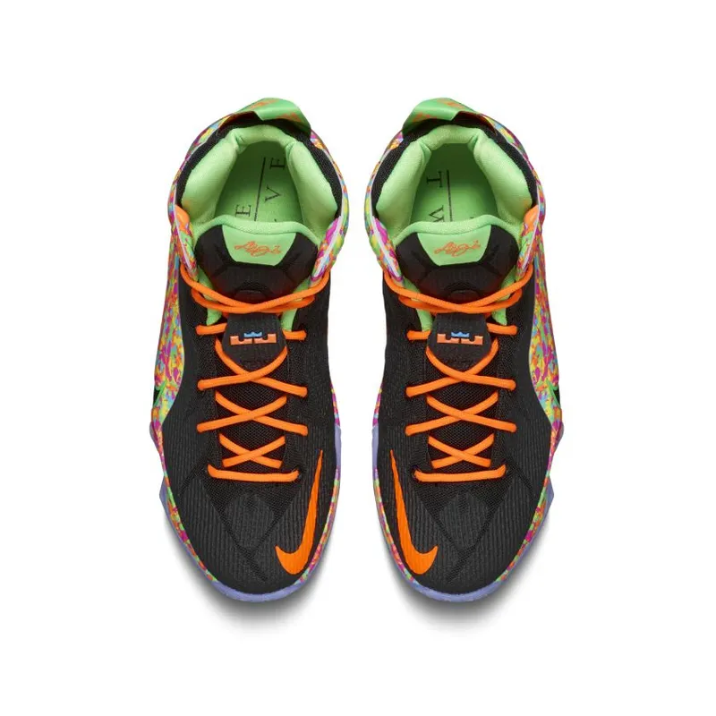 Nike LeBron 12 Fruity Pebbles (GS) Black/Black-Multi-Color (685181-008)