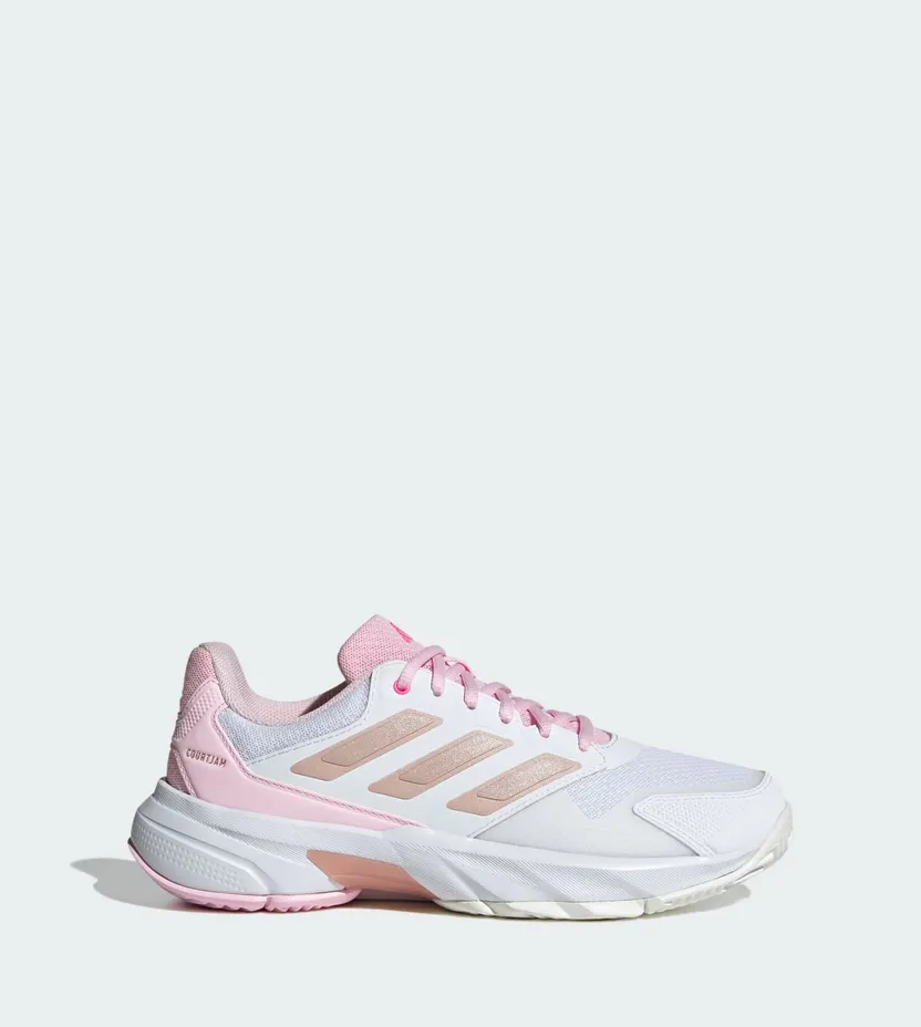Adidas Courtjam Control 3 Tennis Cloud White / Silver Metallic / Lucid Pink (JP9739)