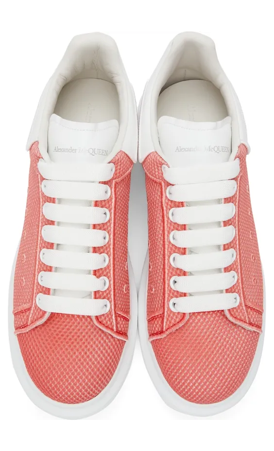 Alexander McQueen Pink & White Degradé Oversized Sneakers (667823WIAFC) (5)