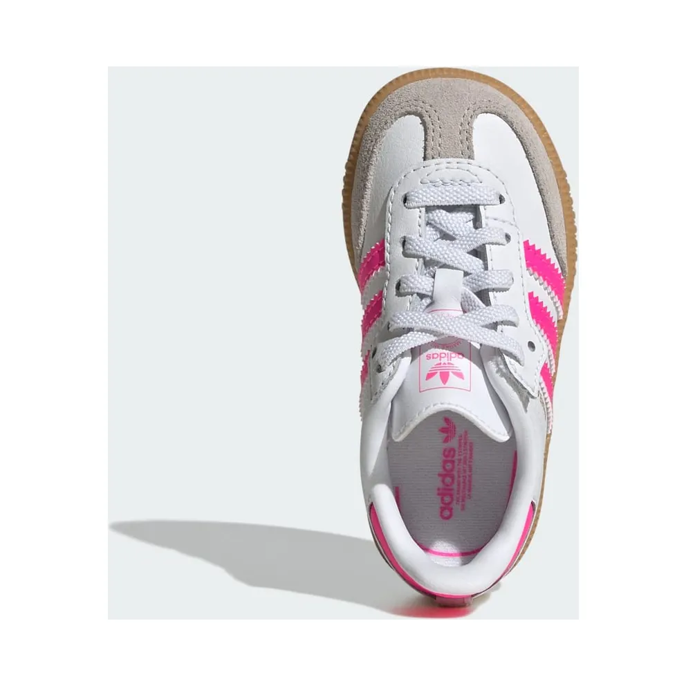 Adidas Samba OG Comfort Close Elastic Lace Kids Cloud White / Lucid Pink / Gum (JQ3188)
