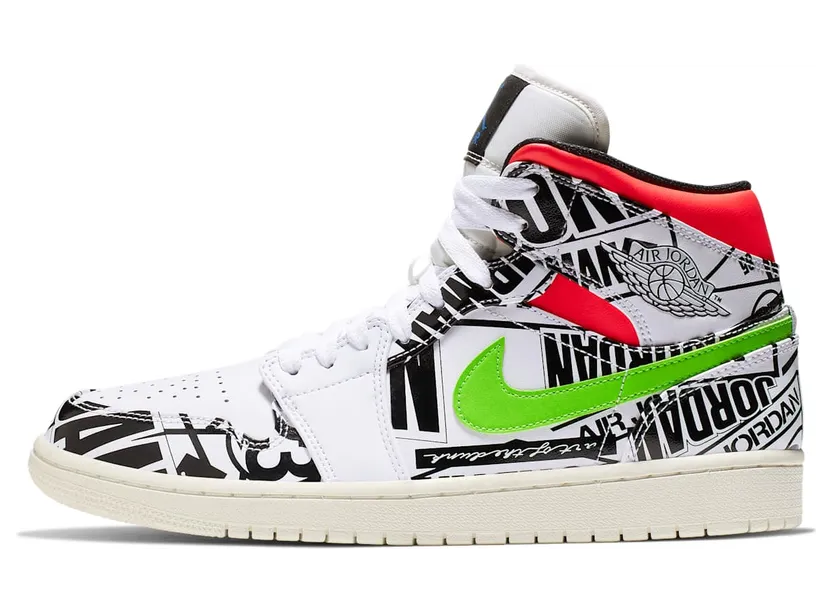 Air Jordan 1 Mid All-Over Logos (554724-119)