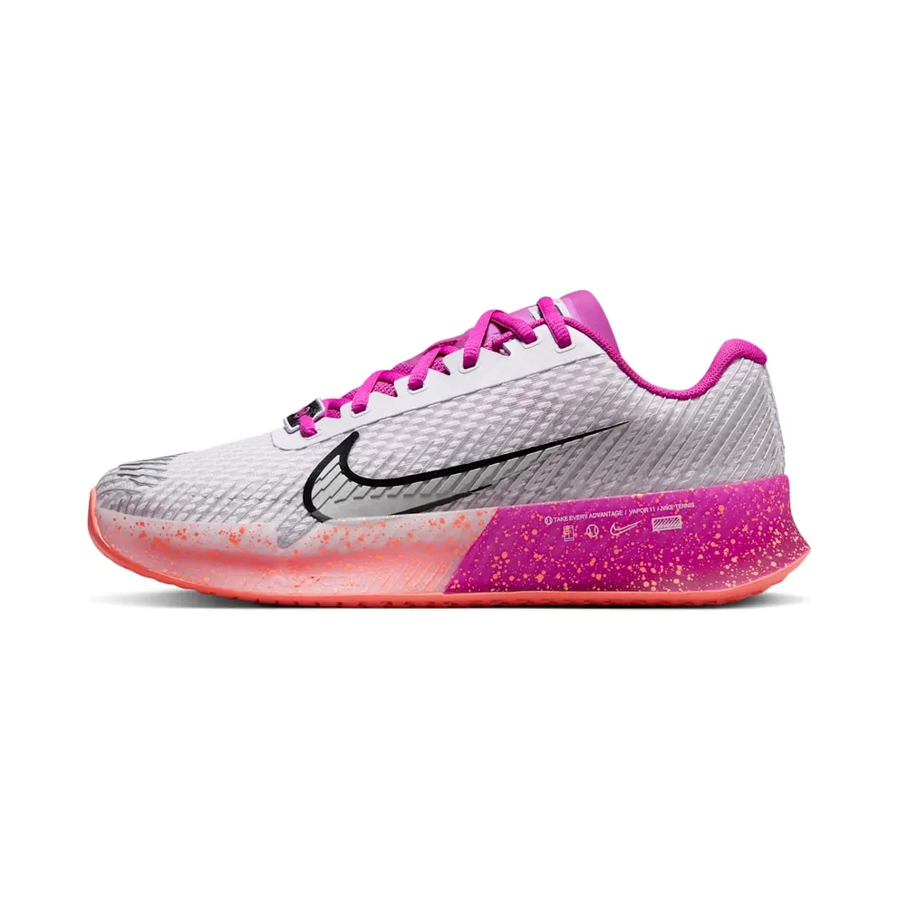 Nike Court Vapor 11 HC Premium Barely Grape Vivid Grape Light Wild Mango Metallic Silver (FQ7266-500)