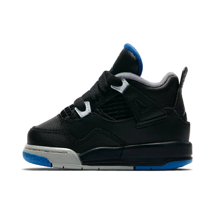 Air Jordan 4 Retro Black Soar Matte Silver White (TD)