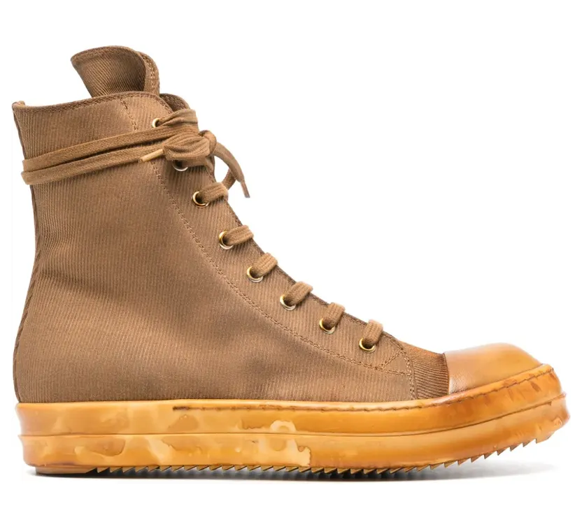Rick Owens DRKSHDW High-Top-Sneakers aus Canvas – Braun (DU01D1800TWCD)