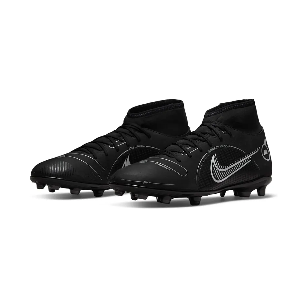 Nike Superfly 8 Club FG/MG Black Metallic Silver (DJ2904-007)