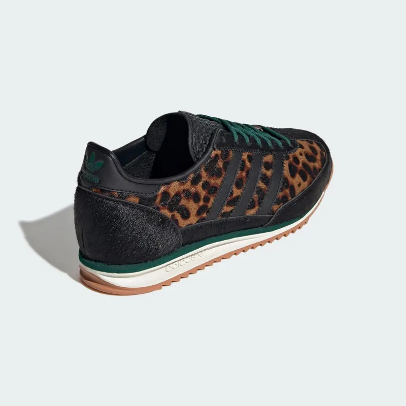 Adidas SL 72 OG Core Black / Off White / Collegiate Green “Leopard” (JI0187)