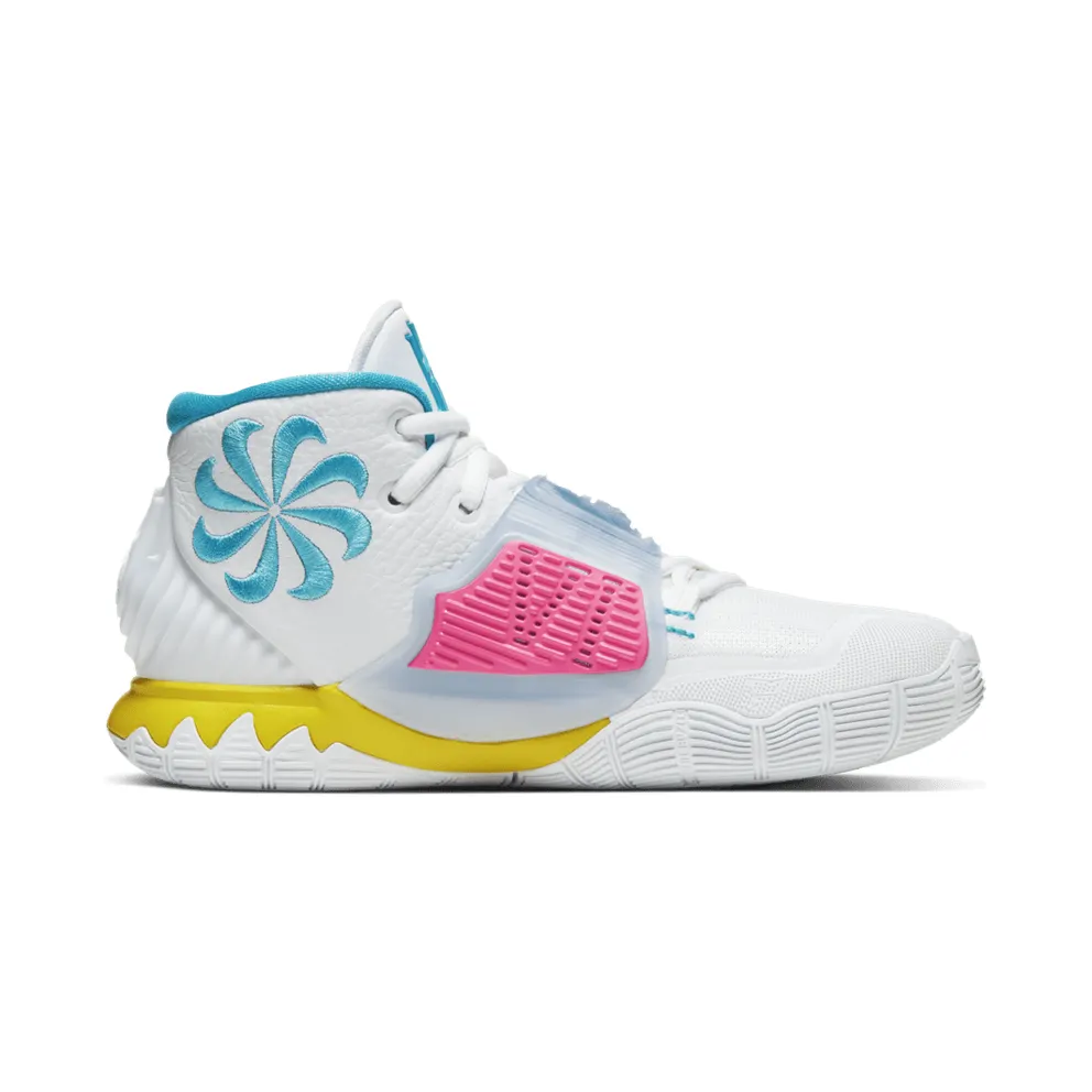 Nike Kyrie 6 90s (GS) White/Opti Yellow-Digital Pink-Blue Fury (BQ5599-101)