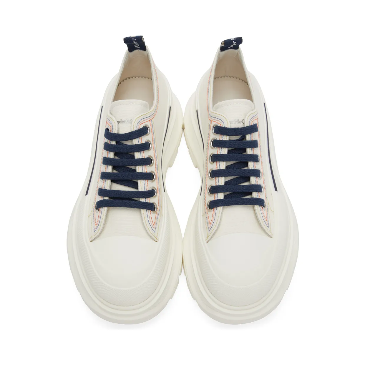 Alexander McQueen Black Tread Slick Low Sneakers (662683W4MV4) (5)