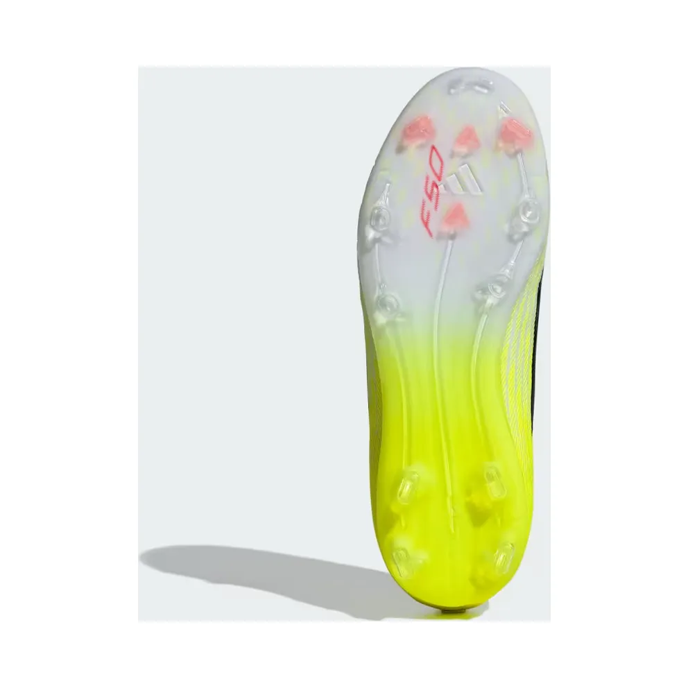 adidas F50 Elite Laceless Firm Ground Football Boots Kids “Team Solar Yellow 2 / Core Black / Lucid Red” (JR8961)