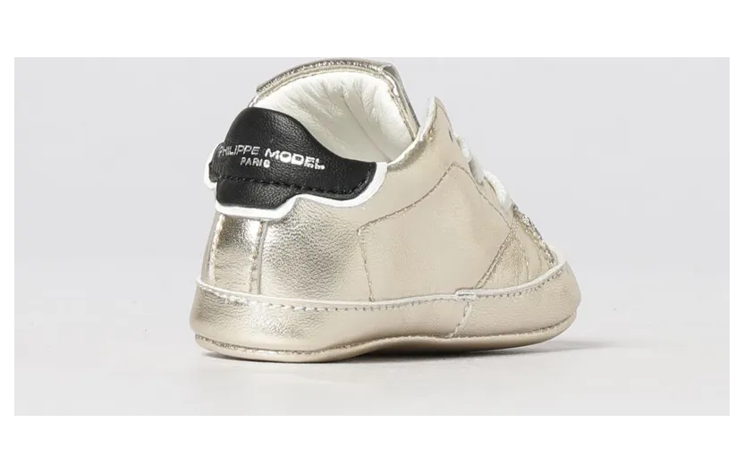 Philippe Model Junior Laminated Leather Sneakers Philippe Model Gold (832612) (2)