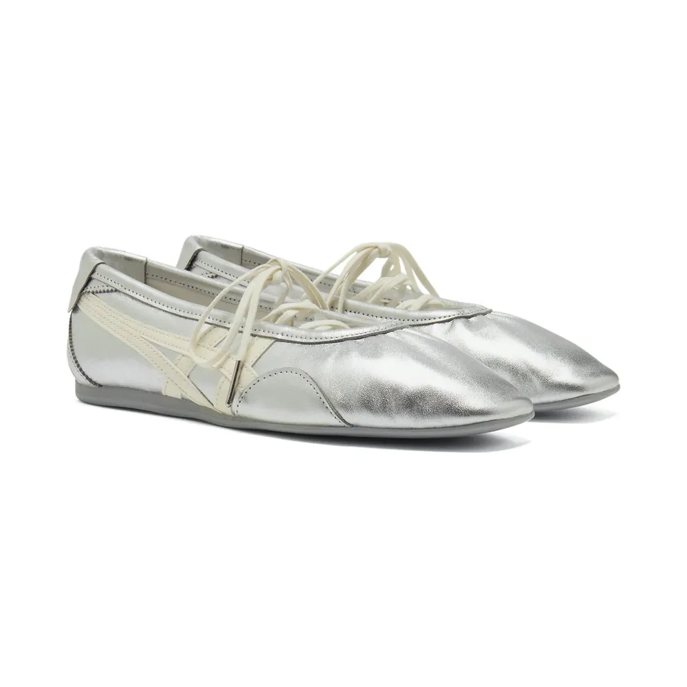 Onitsuka Tiger Womens Gymnarina “Silver Cream” (1182A754-020)