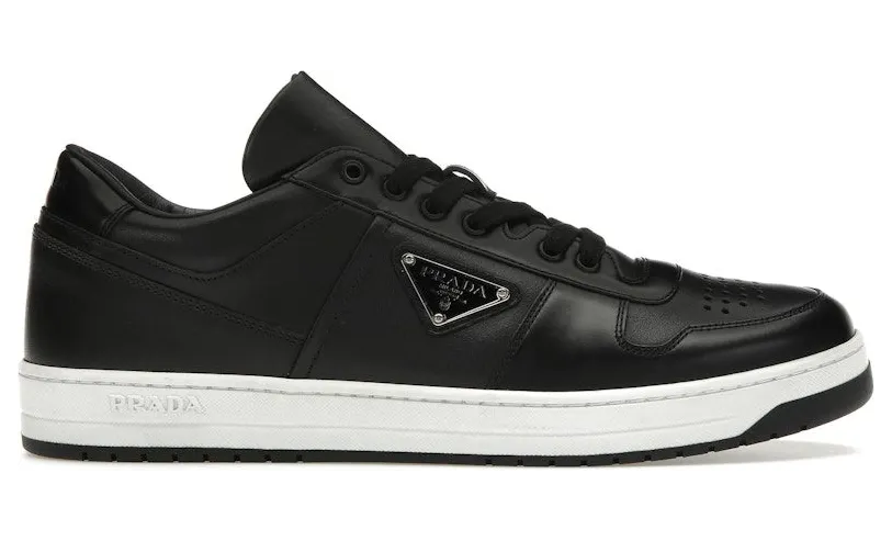 Prada Downtown Low Top Sneakers Leather Black White (2EE364_3LJ6_F0002)