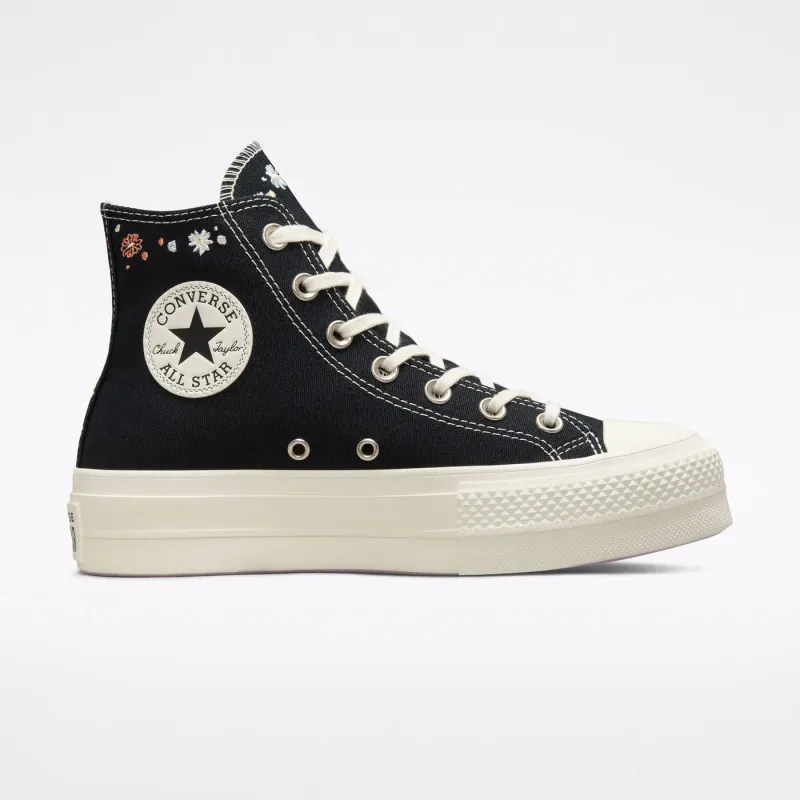 Converse Chuck Taylor All Star Lift Platform Embroidered Floral Black/multi/egret (A01592C)