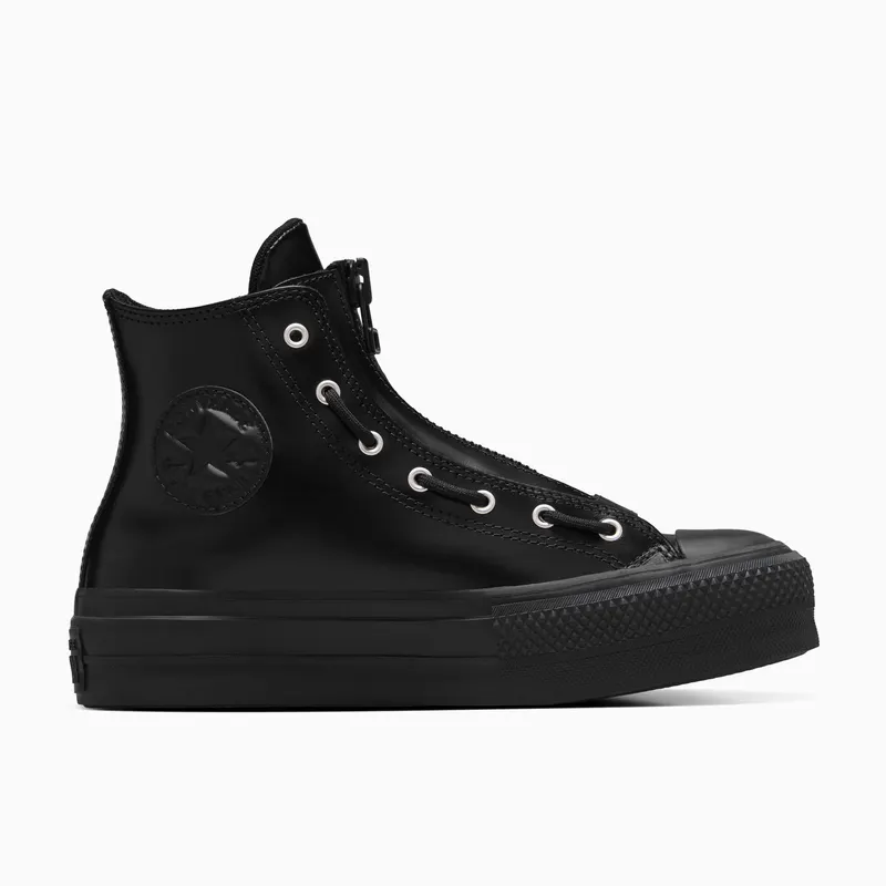 Converse Chuck Taylor All Star Lift Platform Leather Black/Total Eclipse/Black (A12476C)
