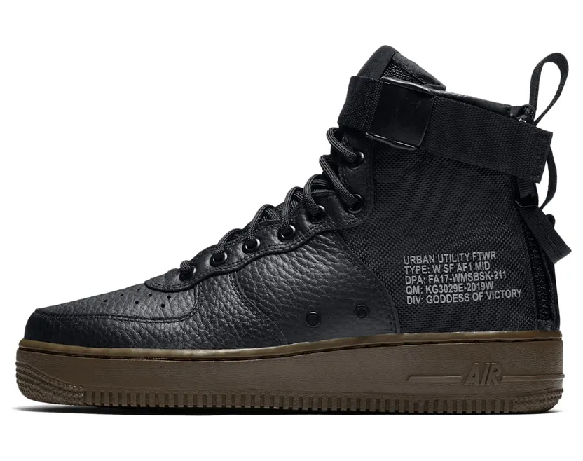 Nike SF Air Force 1 Mid Black Dark Hazel (W)