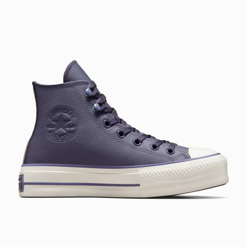 Converse Chuck Tayor All Star Lift Platform Weatherized Leather Shadow Purple/Lavender Ash (A11159C)