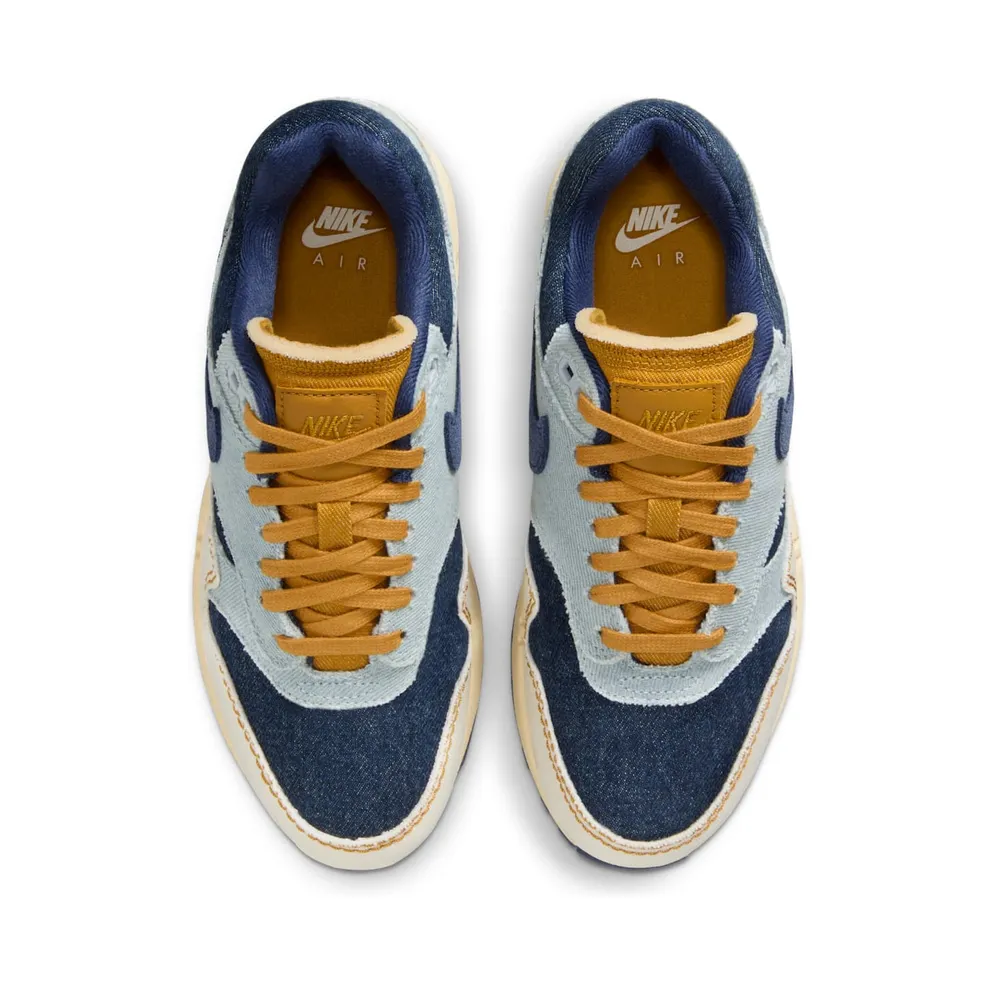 Nike Air Max 1 ’87 Aura/Pale Ivory/Pale Vanilla/Midnight Navy “Denim” (FQ8900-440)
