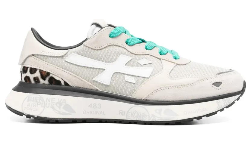 Premiata Lauryn 8184 sneakers met suède vlakken – Beige