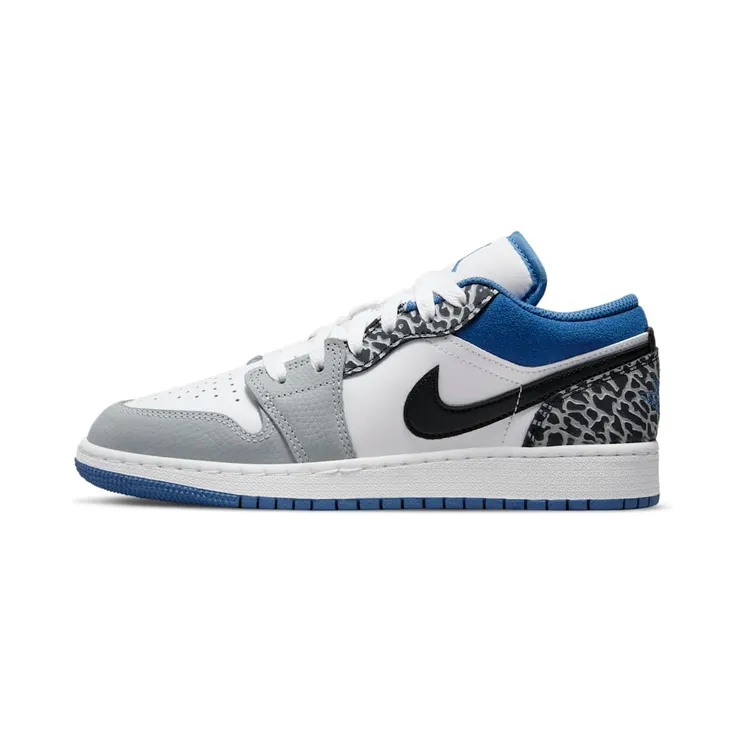 Air Jordan 1 Low GS SE True Blue – “White / Grey / True Blue / Black” (DQ2514-140)