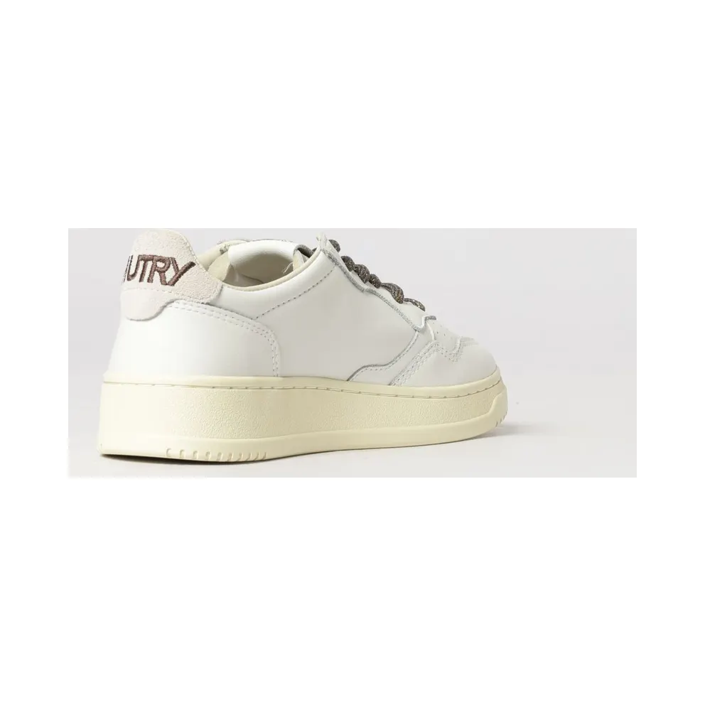 Autry Medalist Low Bicolor Leather with Perforated Toe Brown (AULWSW05)