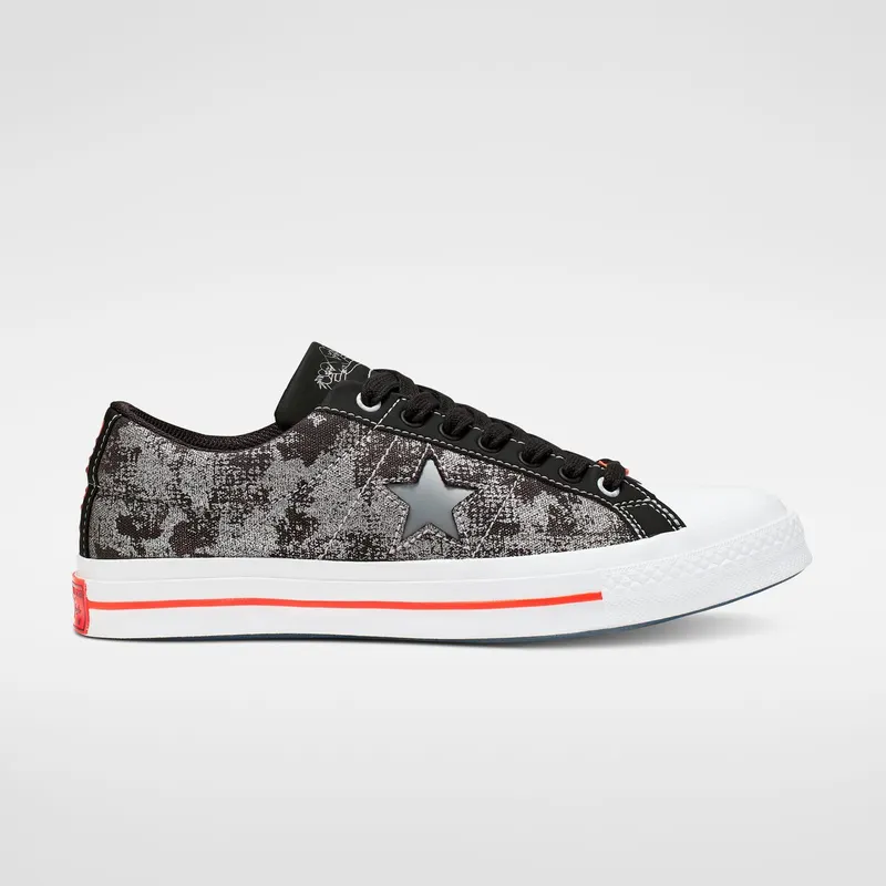 Converse One Star Ox Sad Boys Black/Silver-Red (165743C)