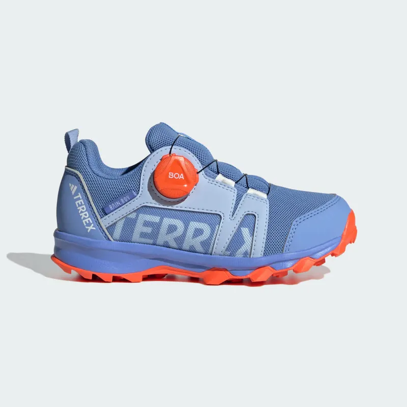 adidas Terrex Agravic BOA RAIN.RDY Trail Running Blue Dawn / Cloud White / Impact Orange (HQ3498)