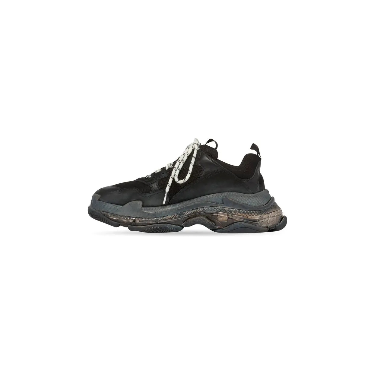 Balenciaga Triple S Clear Sole Double Black (W) (544351W2FB11000) (3)