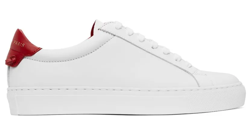 Givenchy White & Red Urban Knots Sneakers (BE0003E0DC)