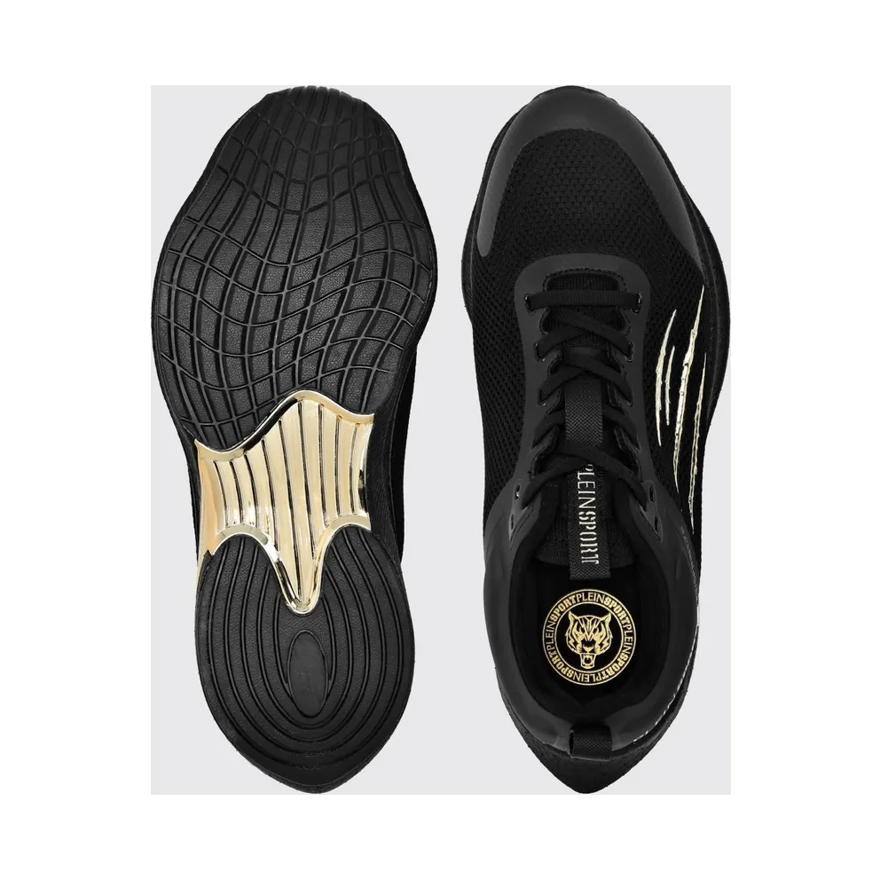 Plein Sport PS/Sprint-78 Two-Tone Mesh Trainers with Printed Logo Black (PAESUSC0778STE003N0202)