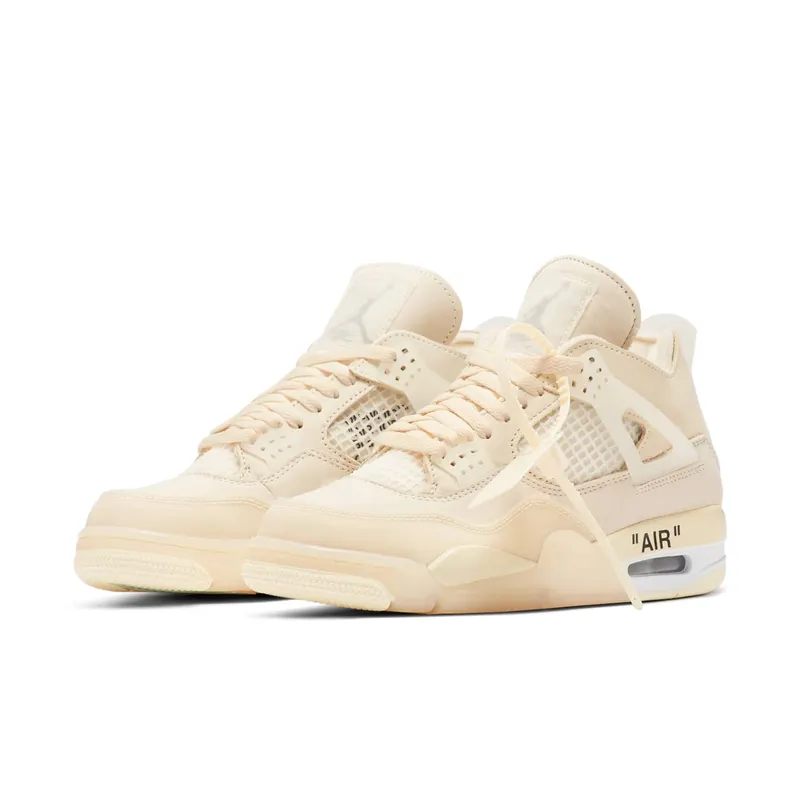 Jordan 4 Retro Off-White Sail (W) Sail/Muslin-White-Black (CV9388-100)